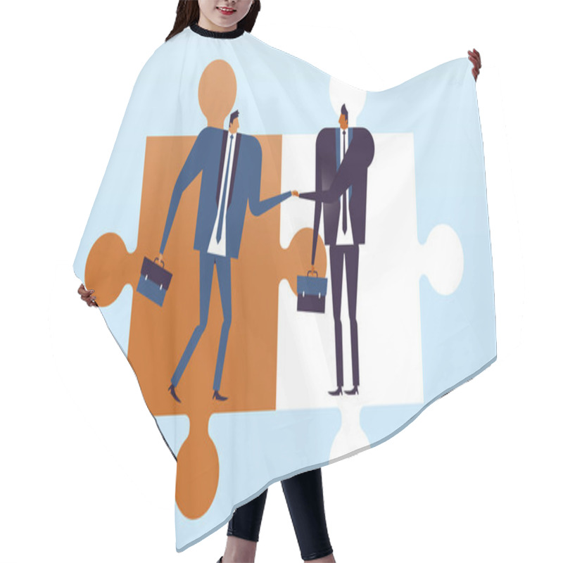 Personality  Business Concept Illustration Hair Cutting Cape