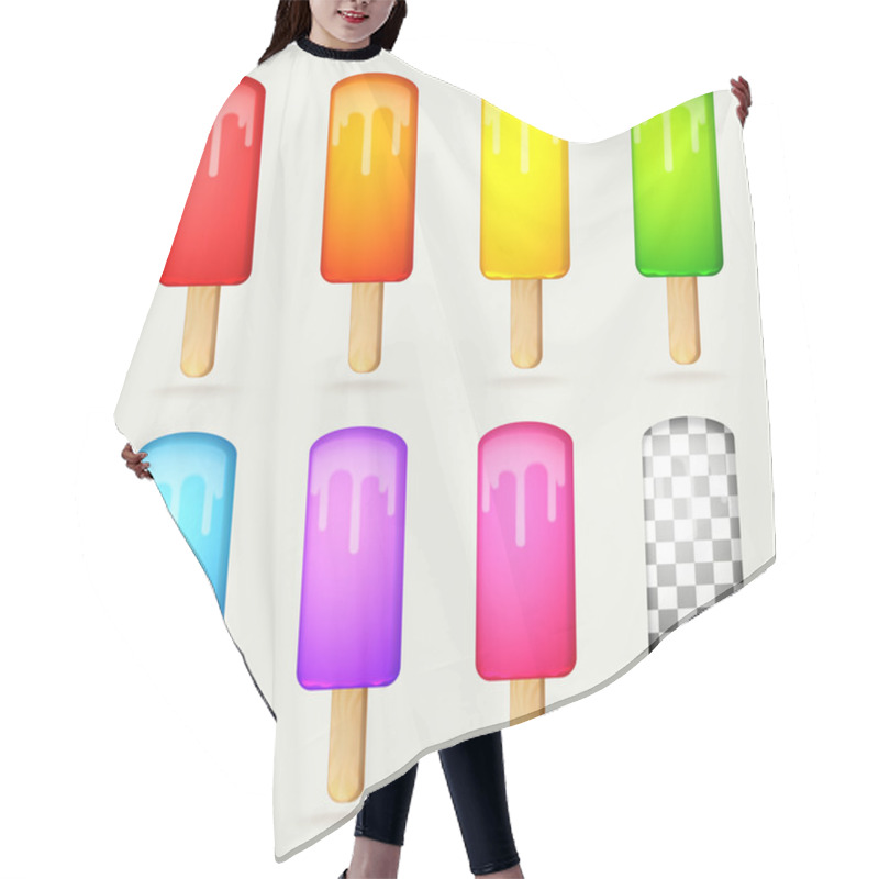 Personality  Lolly Ice Cream On Stick Hair Cutting Cape