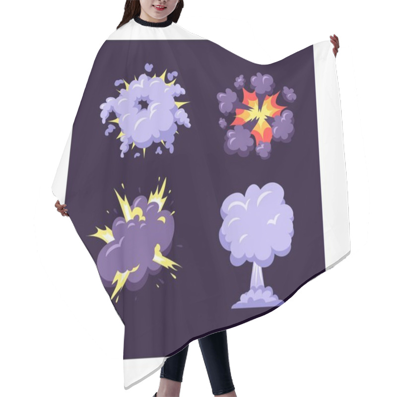 Personality  Boom Explosion Vector Illustration. Hair Cutting Cape