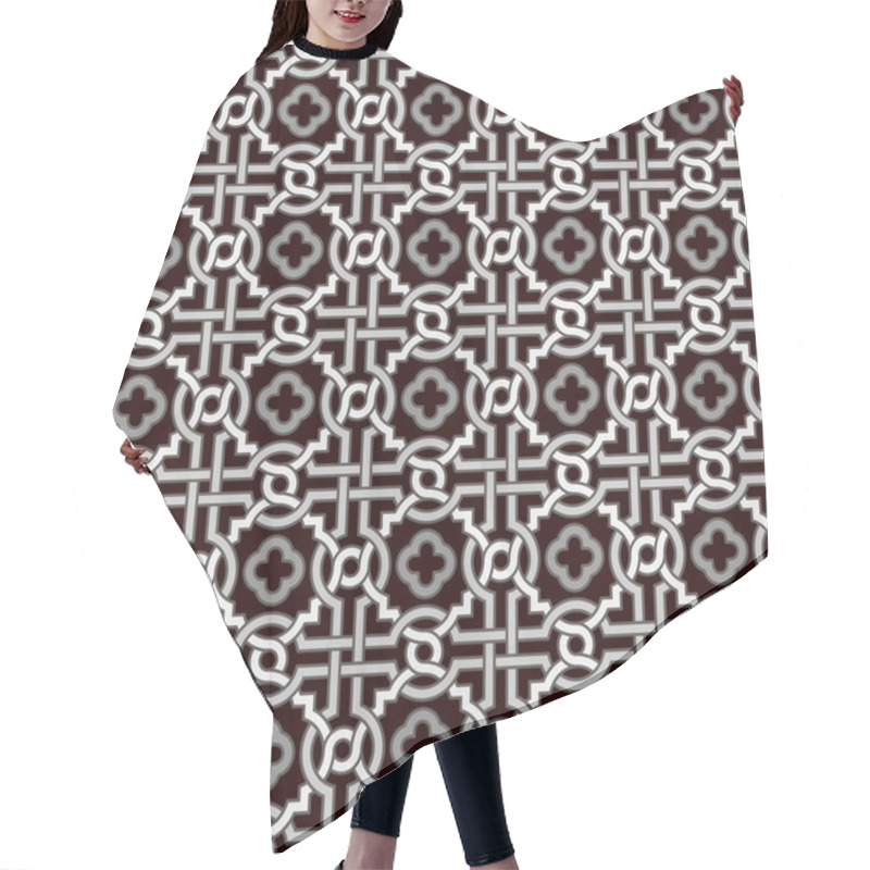 Personality  Tangled Pattern With Quatrefoils Hair Cutting Cape