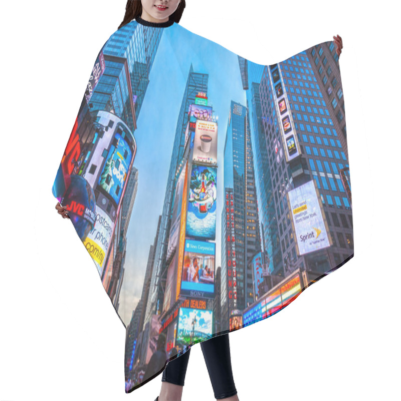 Personality  Times Square, Featured With Broadway Theaters And Animated LED Signs Hair Cutting Cape