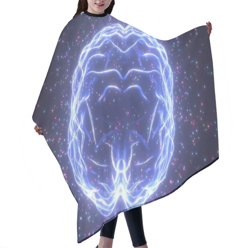 Personality  Human Brain Isolated On Black Background - 3D Illustration Hair Cutting Cape