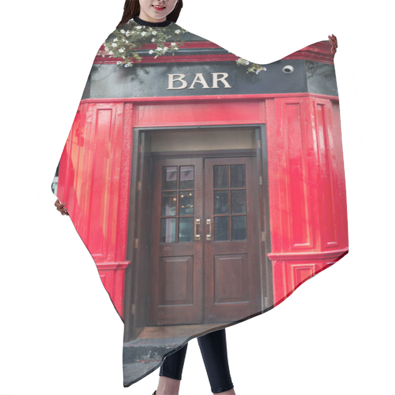 Personality  Entrance Door Of A Pub Hair Cutting Cape