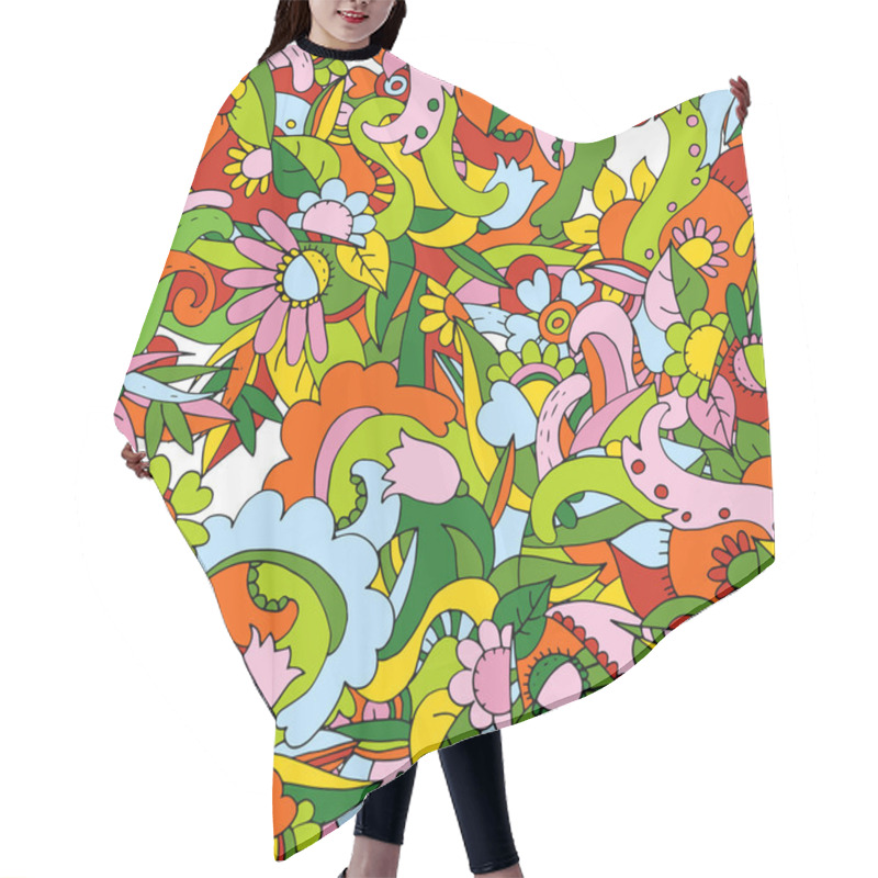 Personality  Doodle Funny Seamless Pattern Hair Cutting Cape