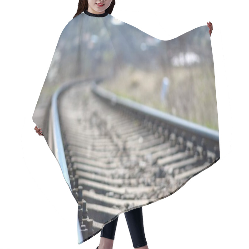 Personality  Railroad Rails. Transport, Travel Hair Cutting Cape