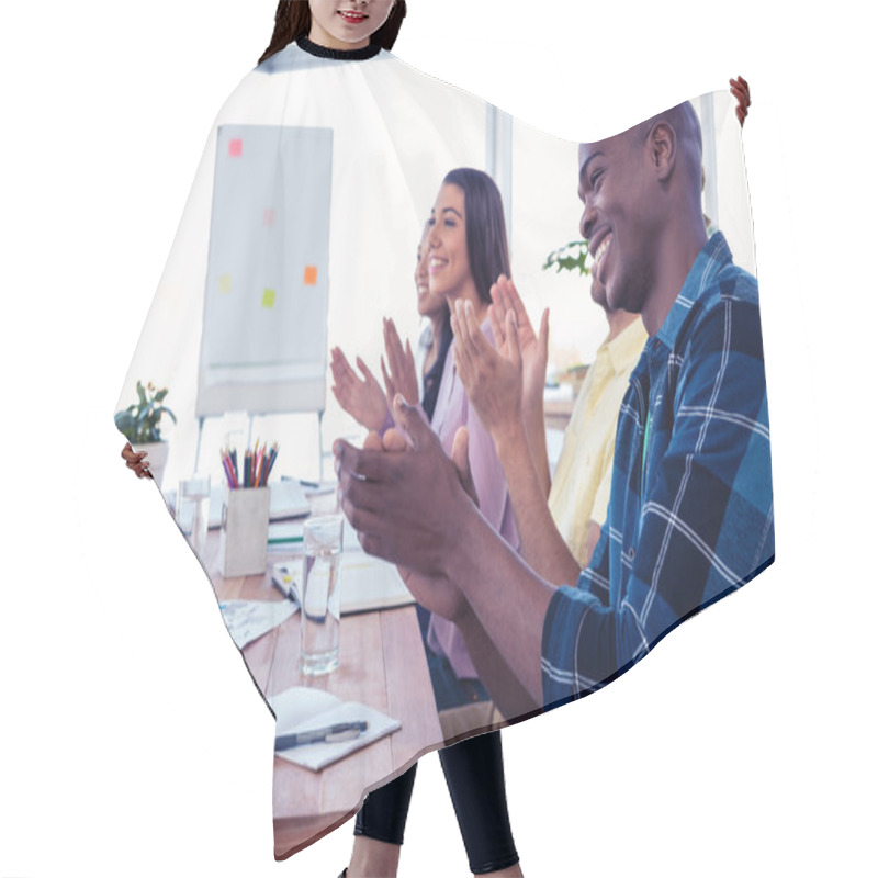 Personality  Businessman Applauding In Conference Room Hair Cutting Cape