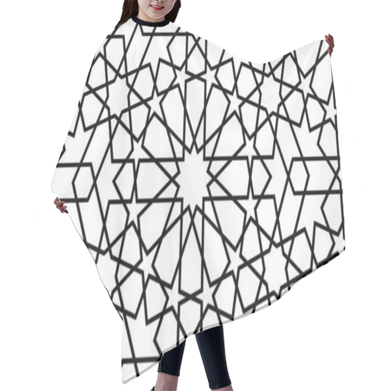 Personality  Geometric Islamic Ornament Pattern Hair Cutting Cape