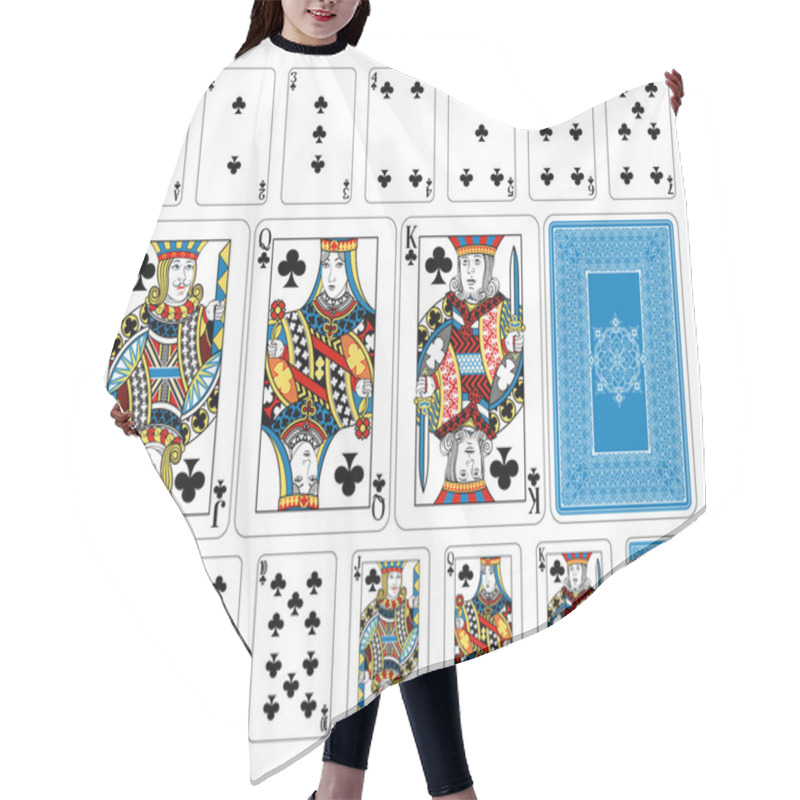 Personality  Bridge Size Club Playing Cards Plus Reverse Hair Cutting Cape