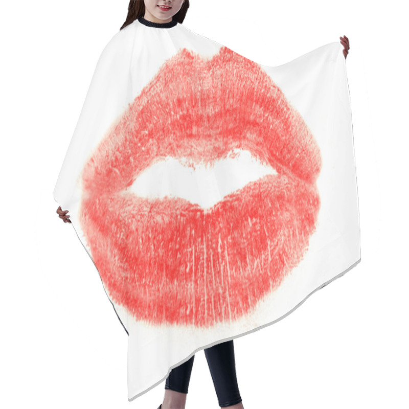 Personality  Imprint Of Her Lips From The Kiss. Hair Cutting Cape