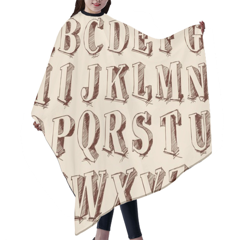 Personality  Set Of Fonts Hair Cutting Cape