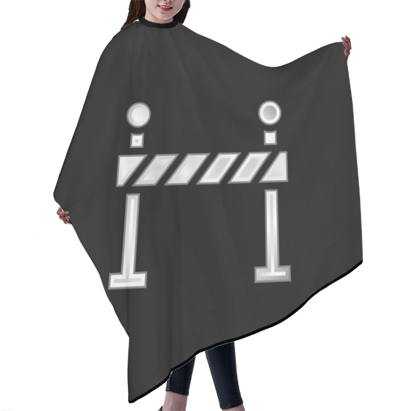 Personality  Barrier Silver Plated Metallic Icon Hair Cutting Cape