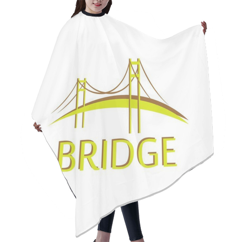 Personality  Bridge Vector Logo Icon Hair Cutting Cape