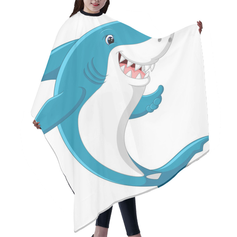 Personality  Cute Shark Giving Thumb Up Hair Cutting Cape