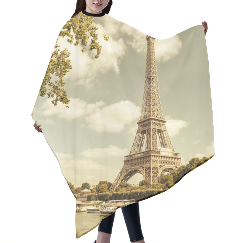 Personality  The Eiffel Tower From The River Seine In Paris Hair Cutting Cape