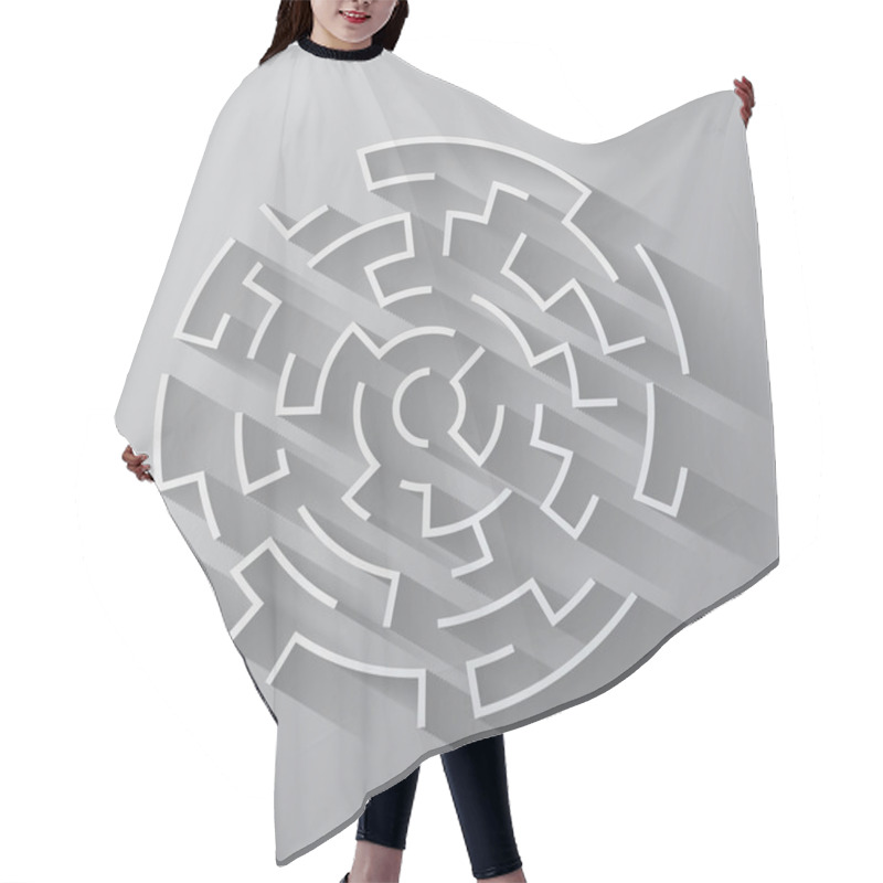 Personality  Maze. Vector Format Hair Cutting Cape