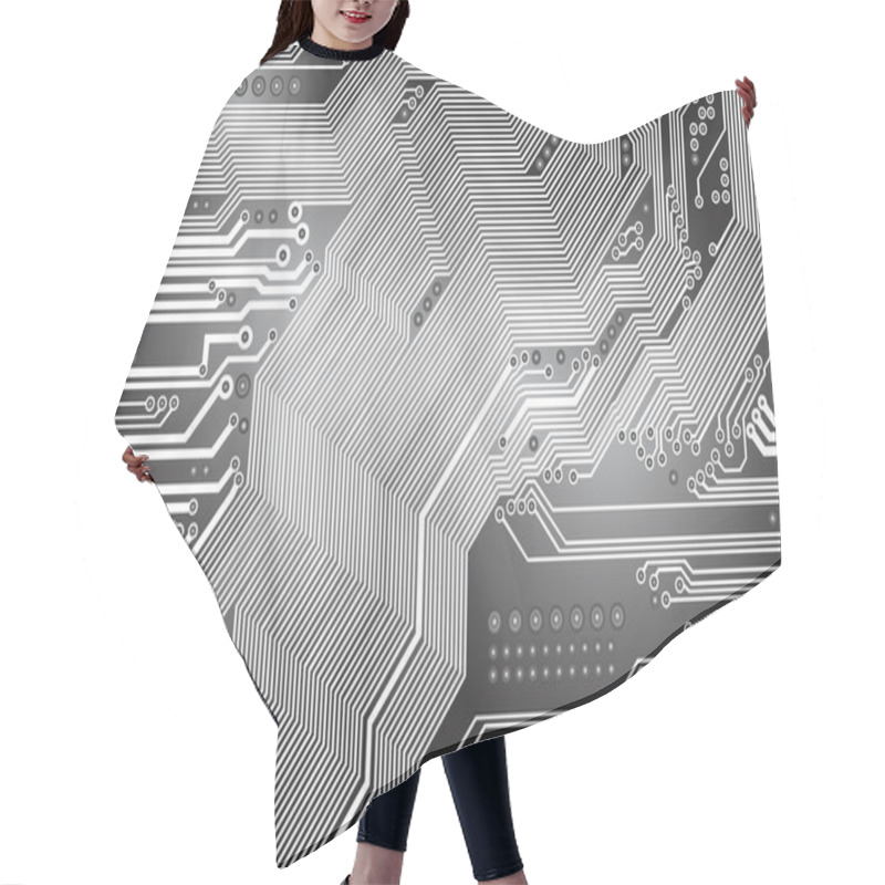 Personality  Printed Circuit - Motherboard Hair Cutting Cape