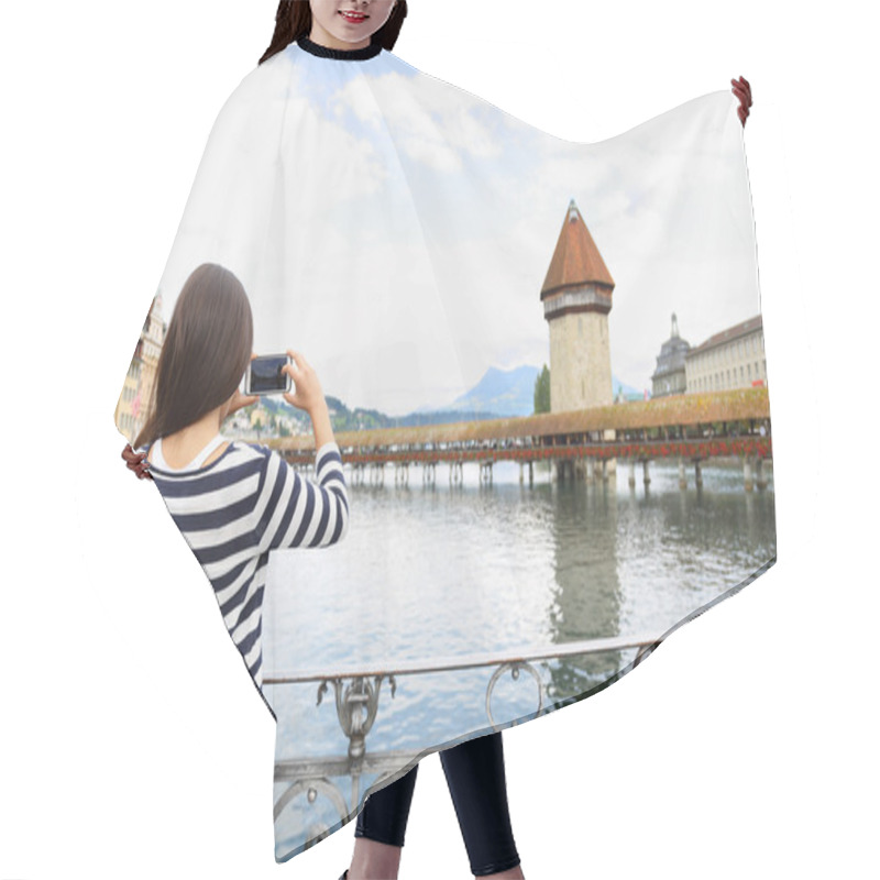 Personality  Tourist Taking Photograph In Lucerne Hair Cutting Cape