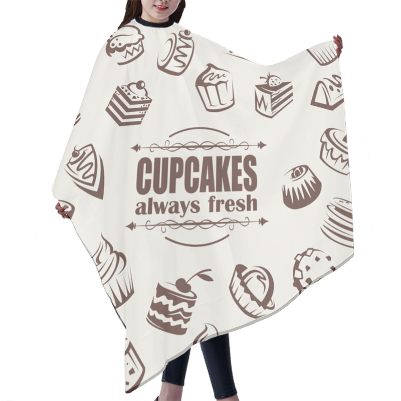 Personality  Set Of Cakes Hair Cutting Cape