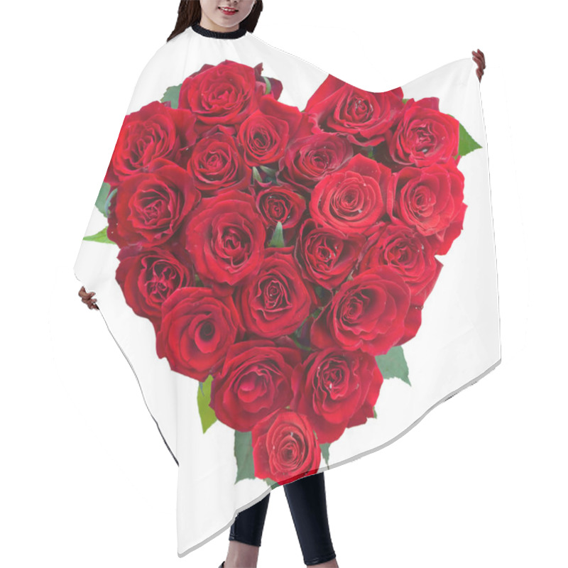 Personality  Rose Flowers Heart Over White. Valentine. Love Hair Cutting Cape