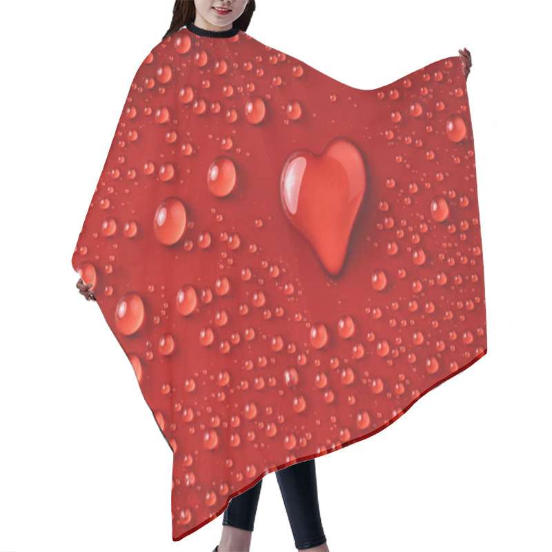 Personality  Heart Of Water Drops Hair Cutting Cape