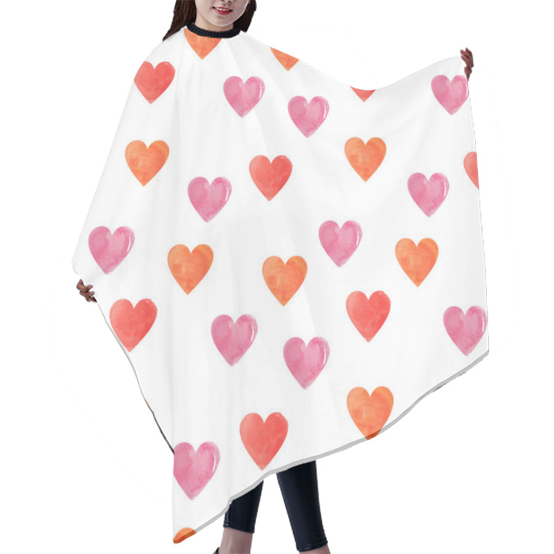 Personality  Seamless Pattern Of Hearts Hair Cutting Cape