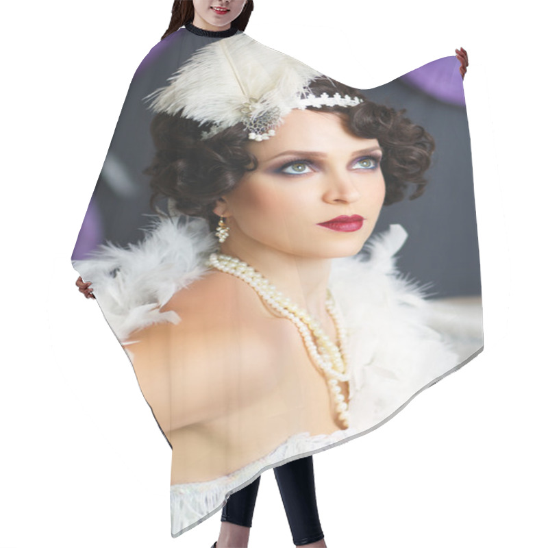 Personality  Retro Flapper Style Hair Cutting Cape