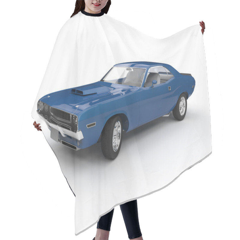 Personality  Isolated Blue Car Hair Cutting Cape