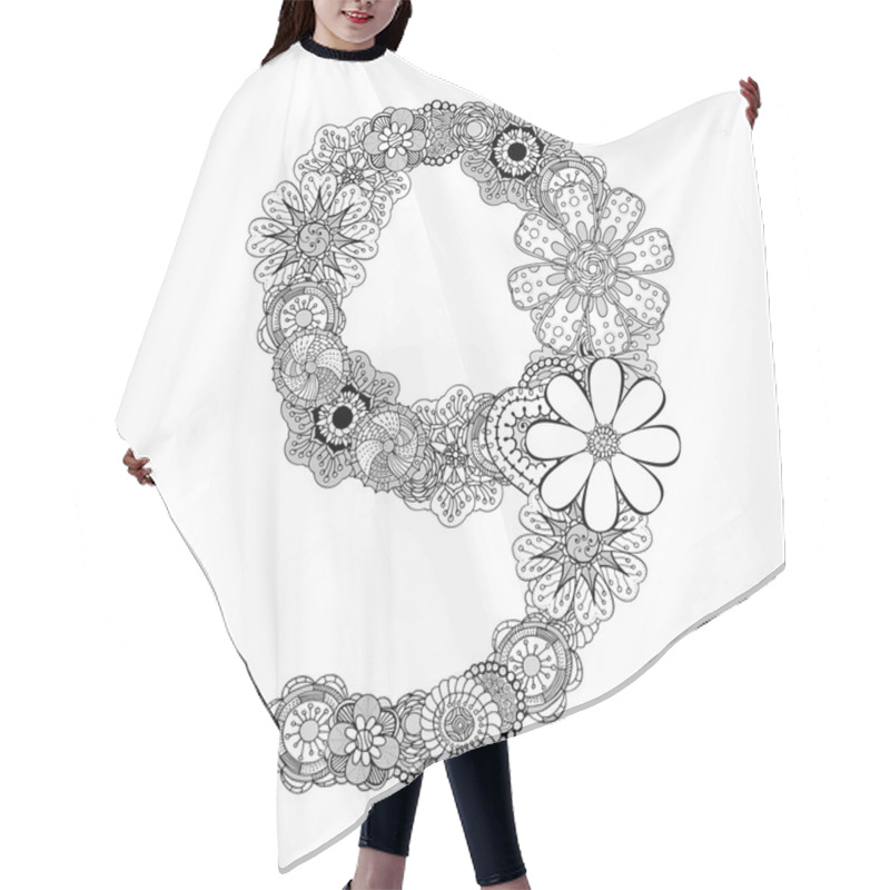 Personality  Decorative Number Nine Hair Cutting Cape