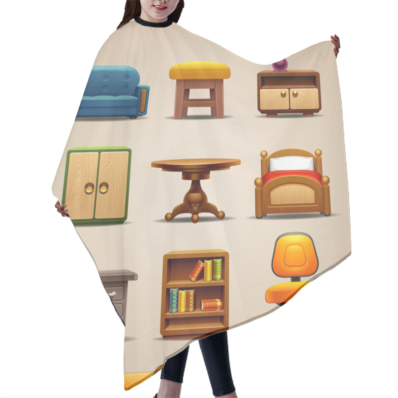 Personality  Furniture Icons-set 2 Hair Cutting Cape