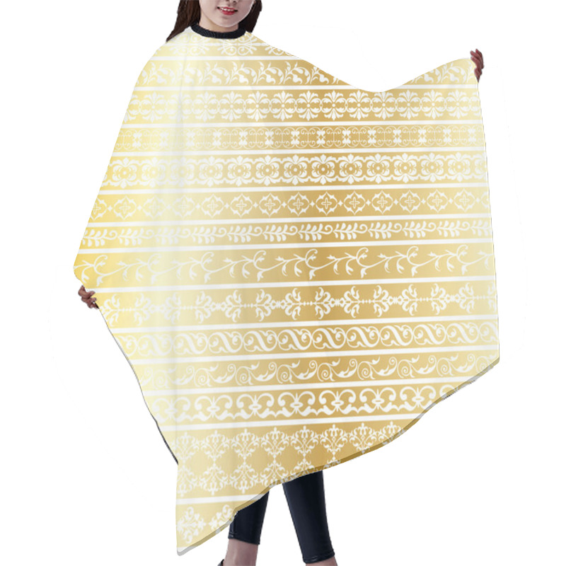 Personality  Gold Ornate Border Patterns Hair Cutting Cape