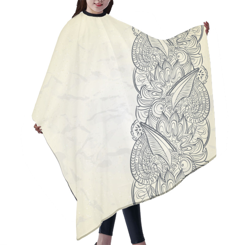 Personality  Oriental Paisley Border Hair Cutting Cape