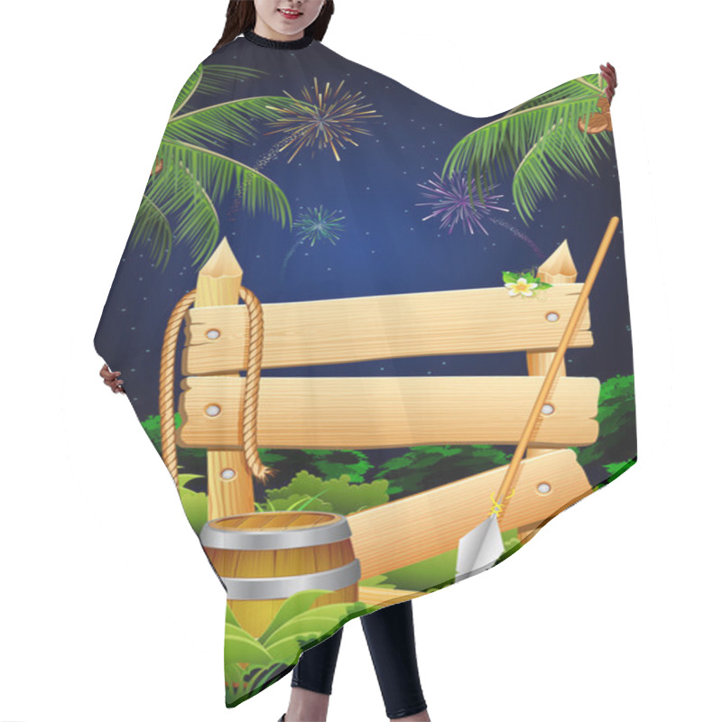 Personality  Jungle Party Banner Hair Cutting Cape