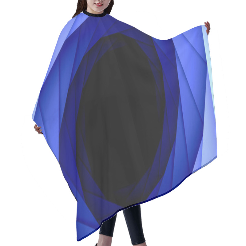 Personality  Dark Blue Empty Low Poly Geometric Swirl Background Hair Cutting Cape