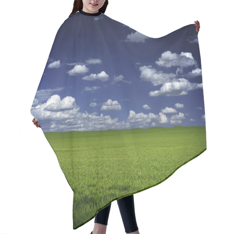 Personality  Green Field And Blue Sky Hair Cutting Cape