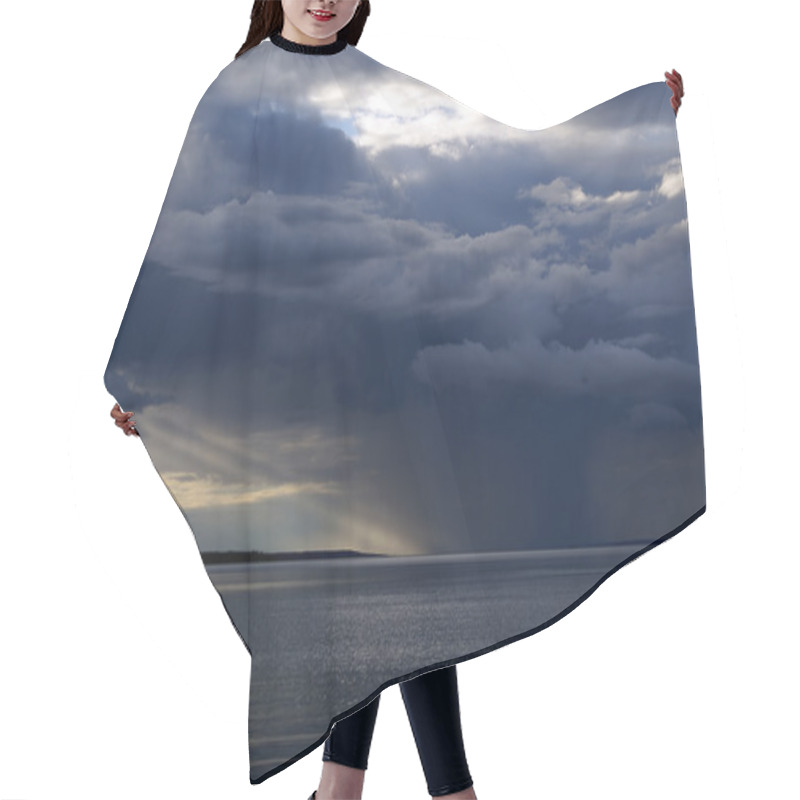 Personality  Landscape With Cloudy Sky And Sunbeam Hair Cutting Cape