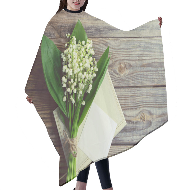 Personality  Romantic Bouquet With Spring Lilies Of The Valley Hair Cutting Cape