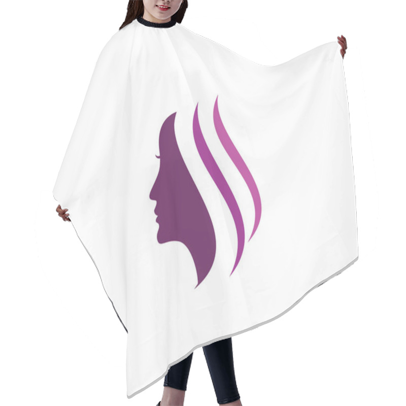 Personality  Women Salon Logo And Template Hair Cutting Cape