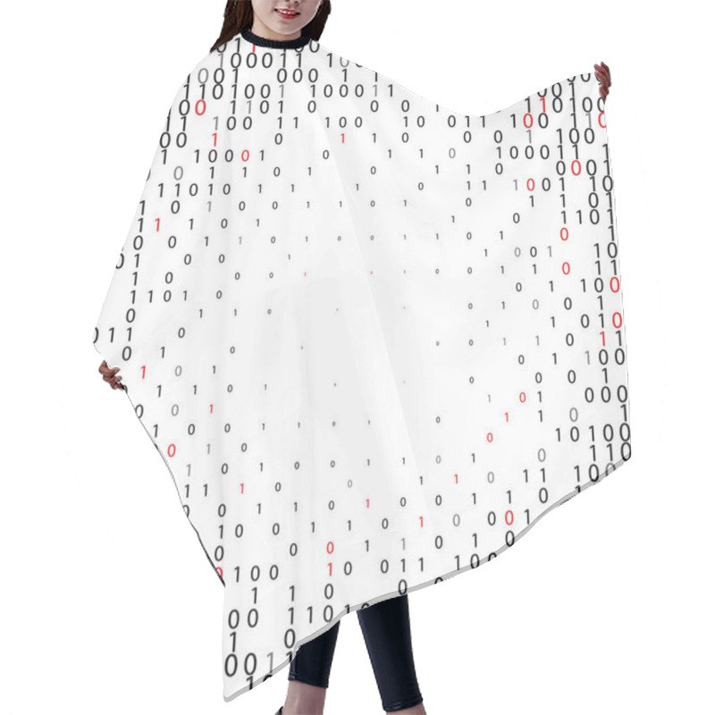 Personality  Abstract Binary Code Technology Background. Hair Cutting Cape