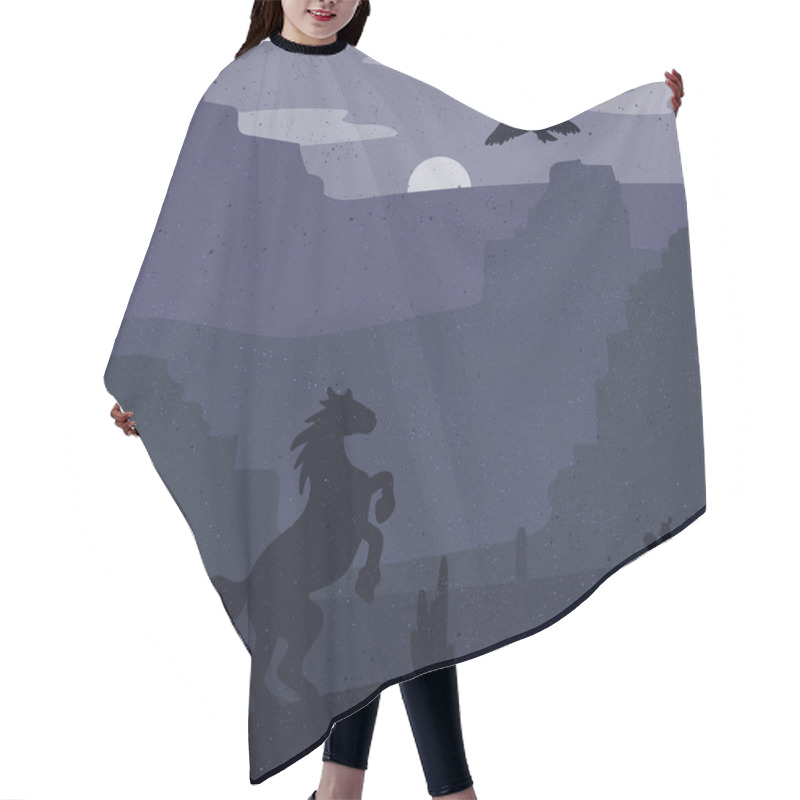 Personality  Wild West Landscape Hair Cutting Cape