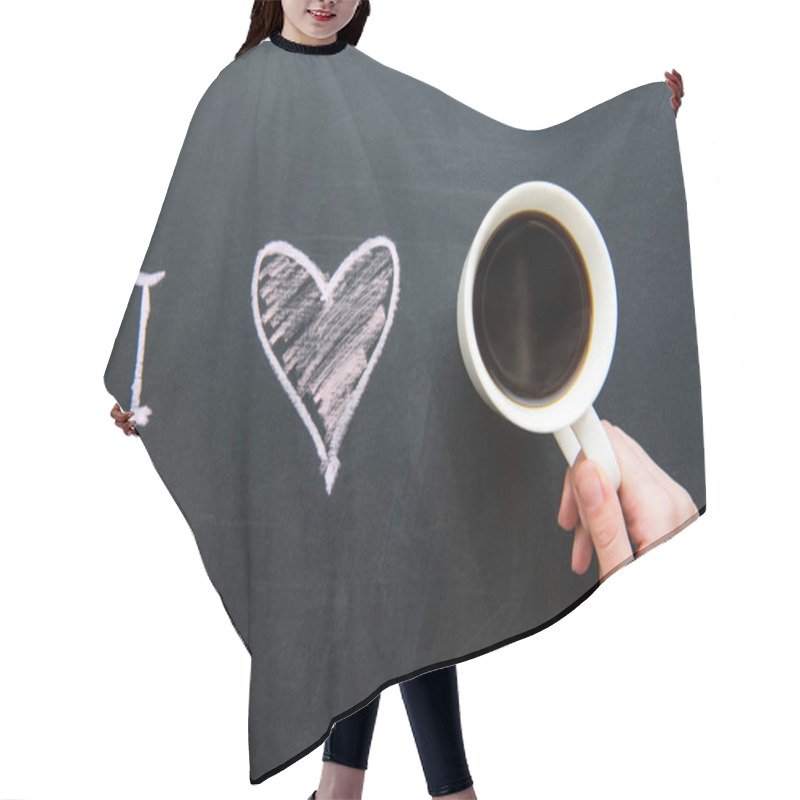 Personality  Heart Doodle And Cup Of Coffee Hair Cutting Cape