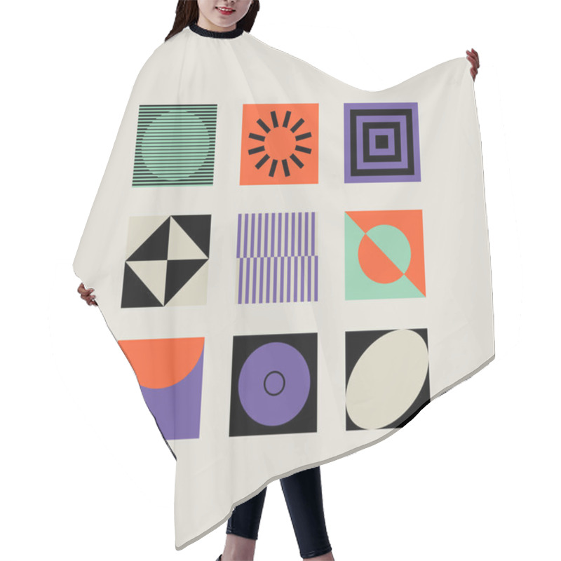 Personality  Collection Of Abstract Vector Geometric Shapes Hair Cutting Cape