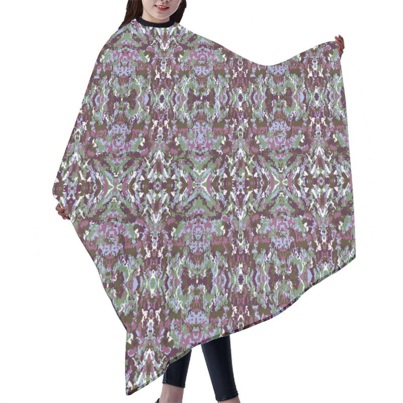 Personality  Multicolroed Textured Ethnic Ornate Seamless Pattern Hair Cutting Cape