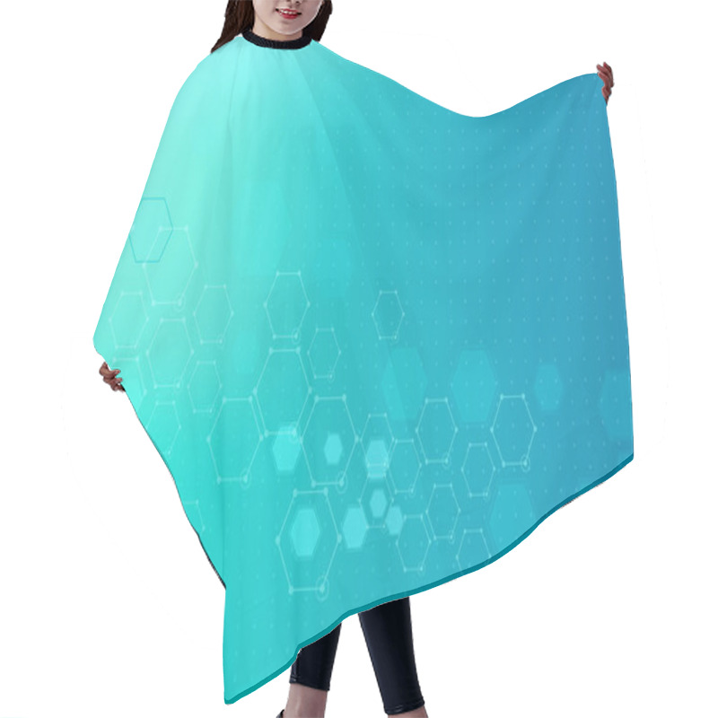 Personality  Geometric Symbol Background In Blue Tones (medical) Hair Cutting Cape