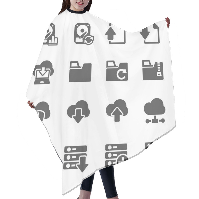 Personality  Hosting And Cloud Computing Icon Set, Vector Eps10 Hair Cutting Cape