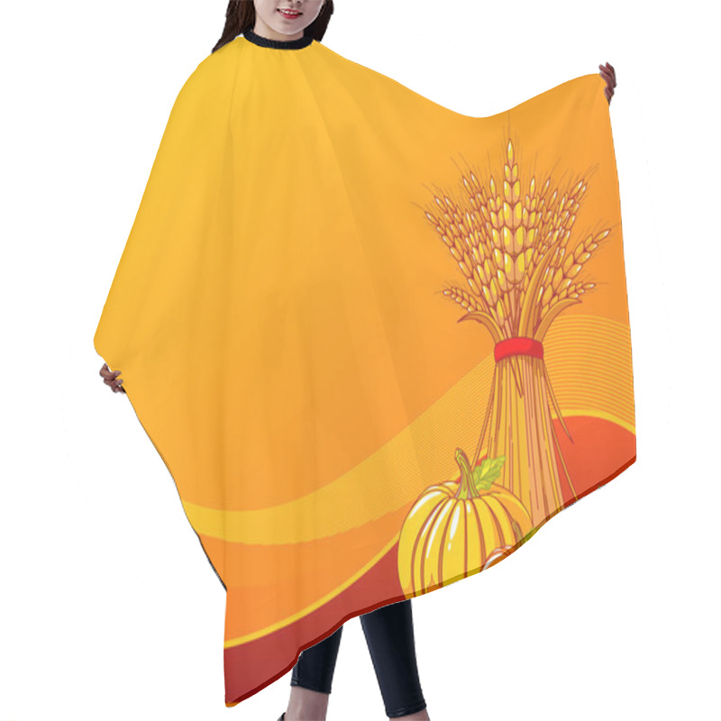 Personality  Harvest Background Hair Cutting Cape