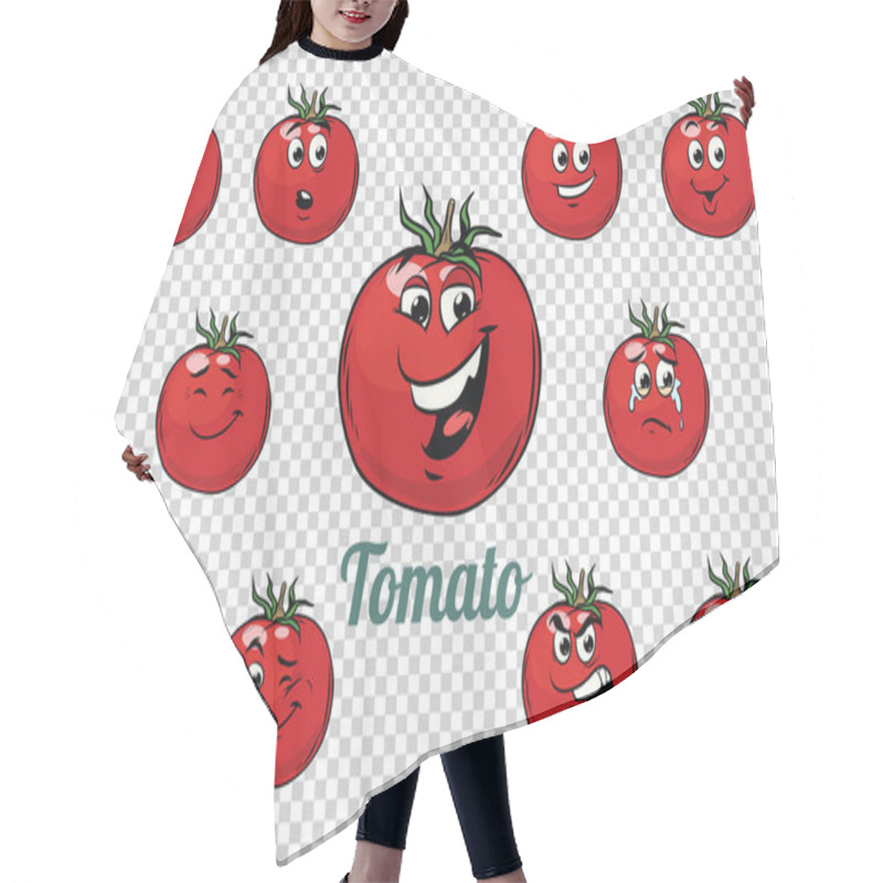 Personality  Tomato Emotions Characters Collection Set Hair Cutting Cape