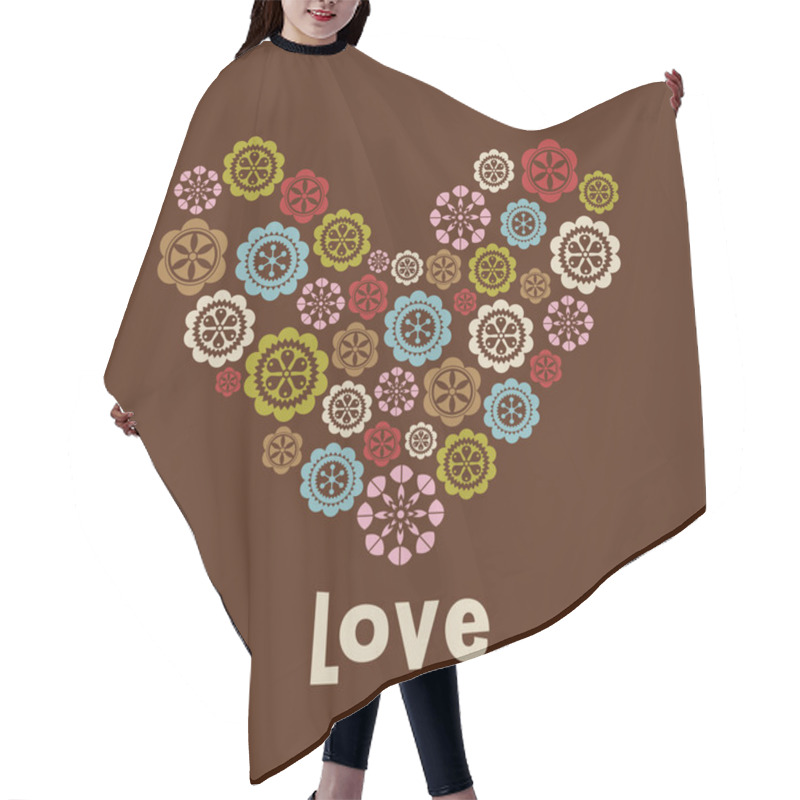 Personality  Love Card Design Hair Cutting Cape