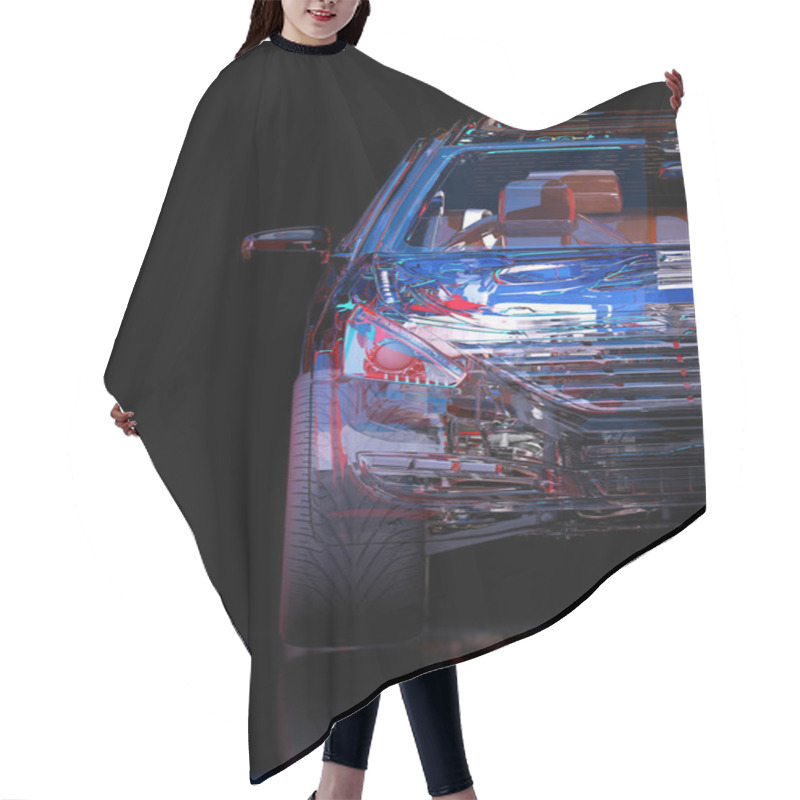 Personality  Transparent Model Cars. Hair Cutting Cape