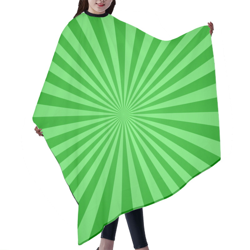 Personality  Green Ray Burst Design Background Hair Cutting Cape