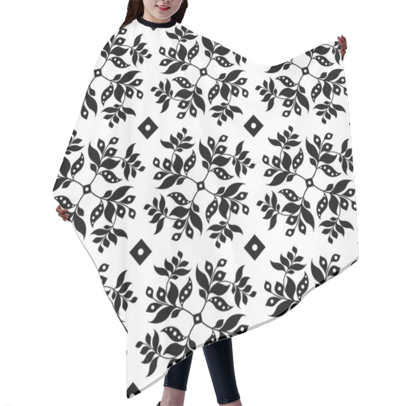 Personality  Seamless Floral Pattern Hair Cutting Cape